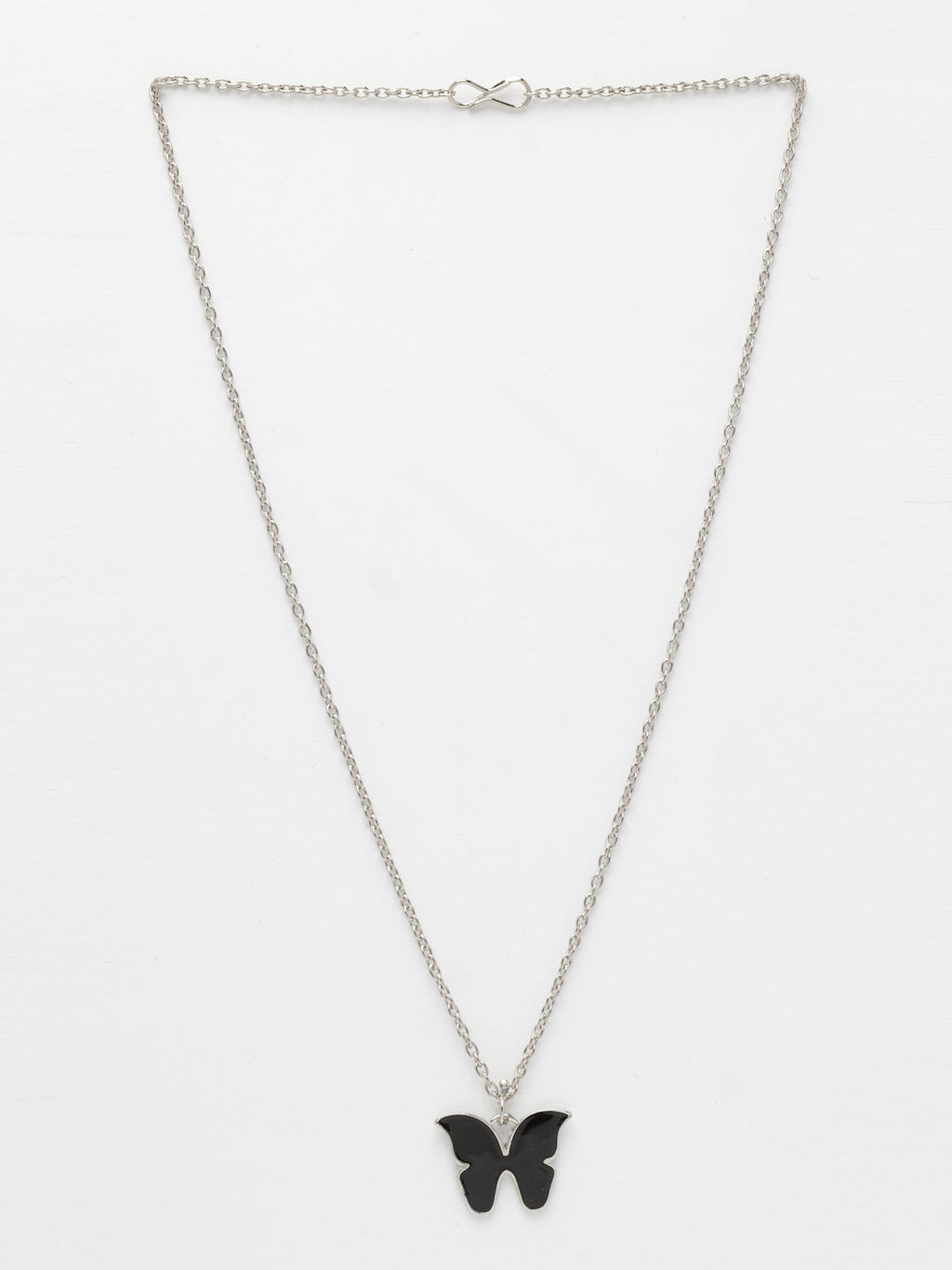 NVR Women's Silver-Plated Chain With Butterfly Pendant | Grocsy