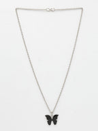 NVR Women's Silver-Plated Chain With Butterfly Pendant | Grocsy