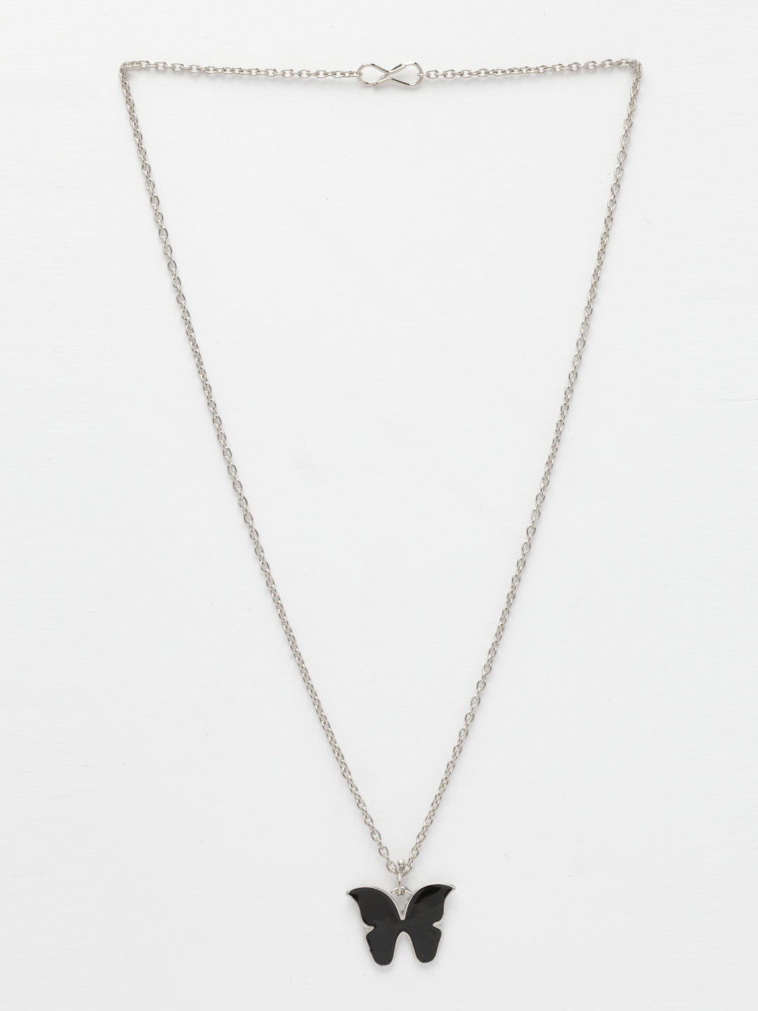 NVR Women's Silver-Plated Chain With Butterfly Pendant | Grocsy