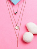 NVR Women's Rose Gold-Polished Evil Eye Layered Chain | Grocsy