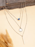 NVR Women's Silver-Plated Evil Eye Layered Chain | Grocsy