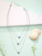 NVR Women's Silver-Plated Evil Eye Layered Chain | Grocsy