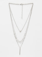 NVR Women's Silver-Plated Beaded Layered Chain | Grocsy