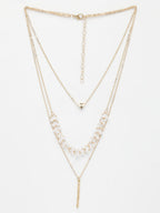 NVR Women's Gold-Polished Beaded Layered Chain | Grocsy