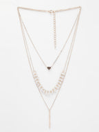 NVR Women's Rose Gold-Polished Beaded Layered Chain | Grocsy