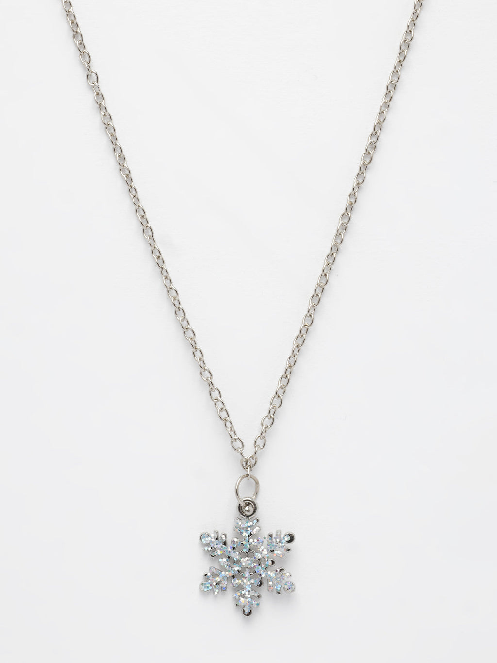 NVR Women's Silver-Plated Chain With Snowflake Pendant | Grocsy