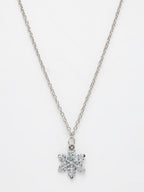 NVR Women's Silver-Plated Chain With Snowflake Pendant | Grocsy