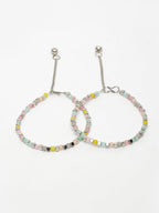 NVR Women's Multi-Coloured Artificial Beads Anklet | Grocsy