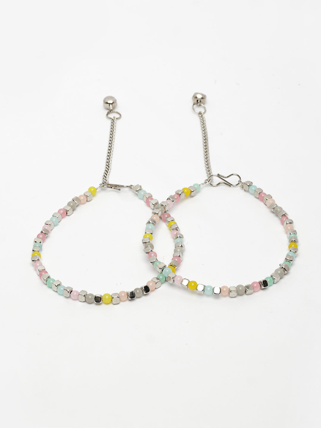 NVR Women's Multi-Coloured Artificial Beads Anklet | Grocsy