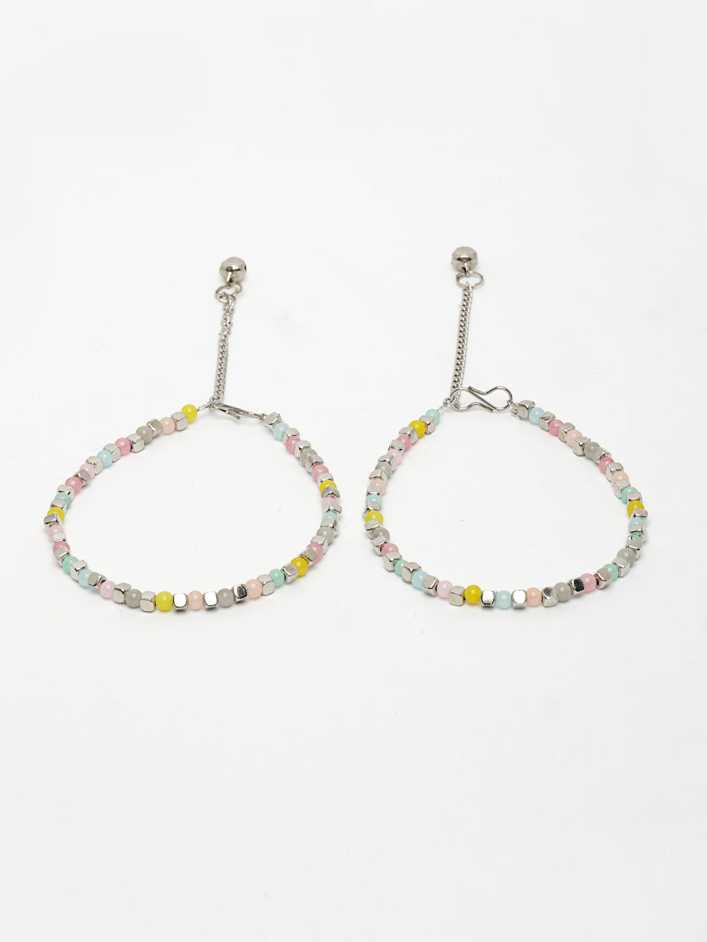 NVR Women's Multi-Coloured Artificial Beads Anklet | Grocsy