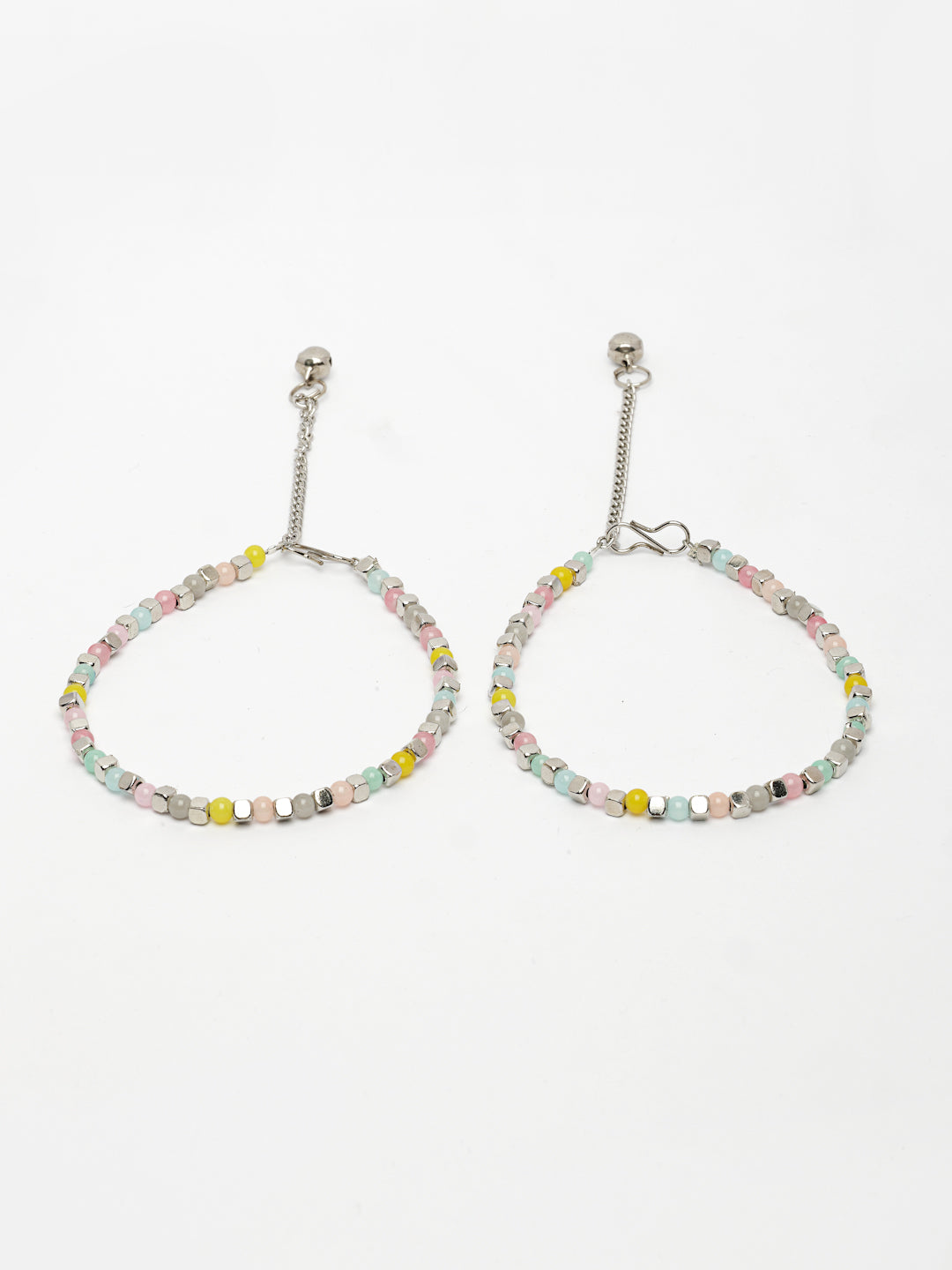 NVR Women's Multi-Coloured Artificial Beads Anklet | Grocsy
