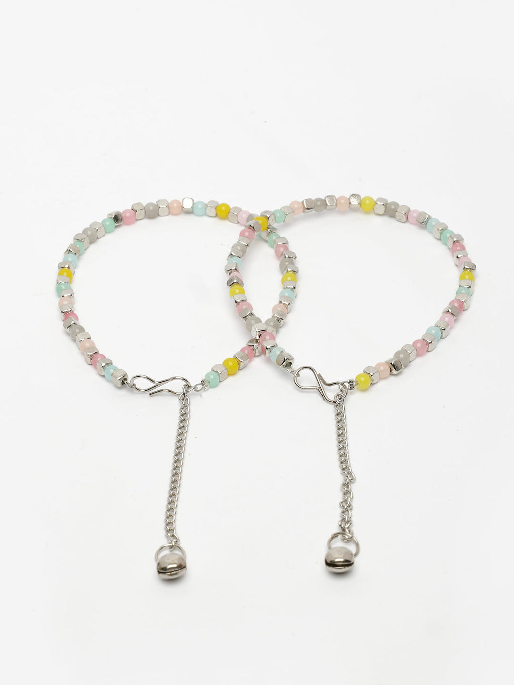 NVR Women's Multi-Coloured Artificial Beads Anklet | Grocsy