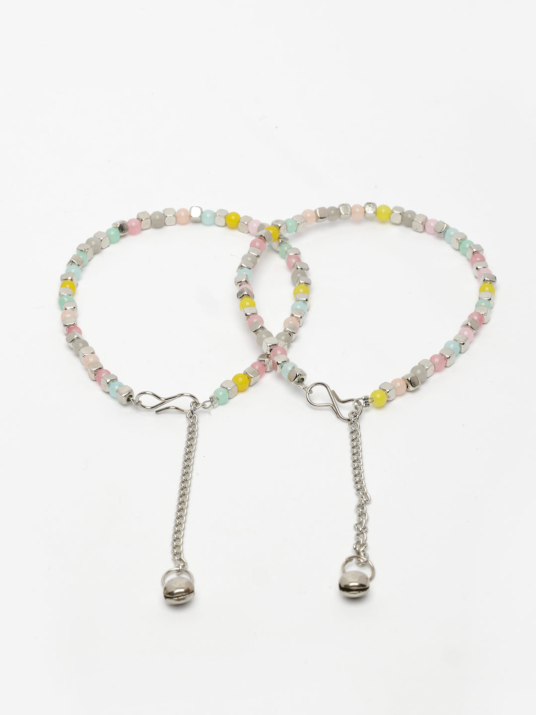 NVR Women's Multi-Coloured Artificial Beads Anklet | Grocsy