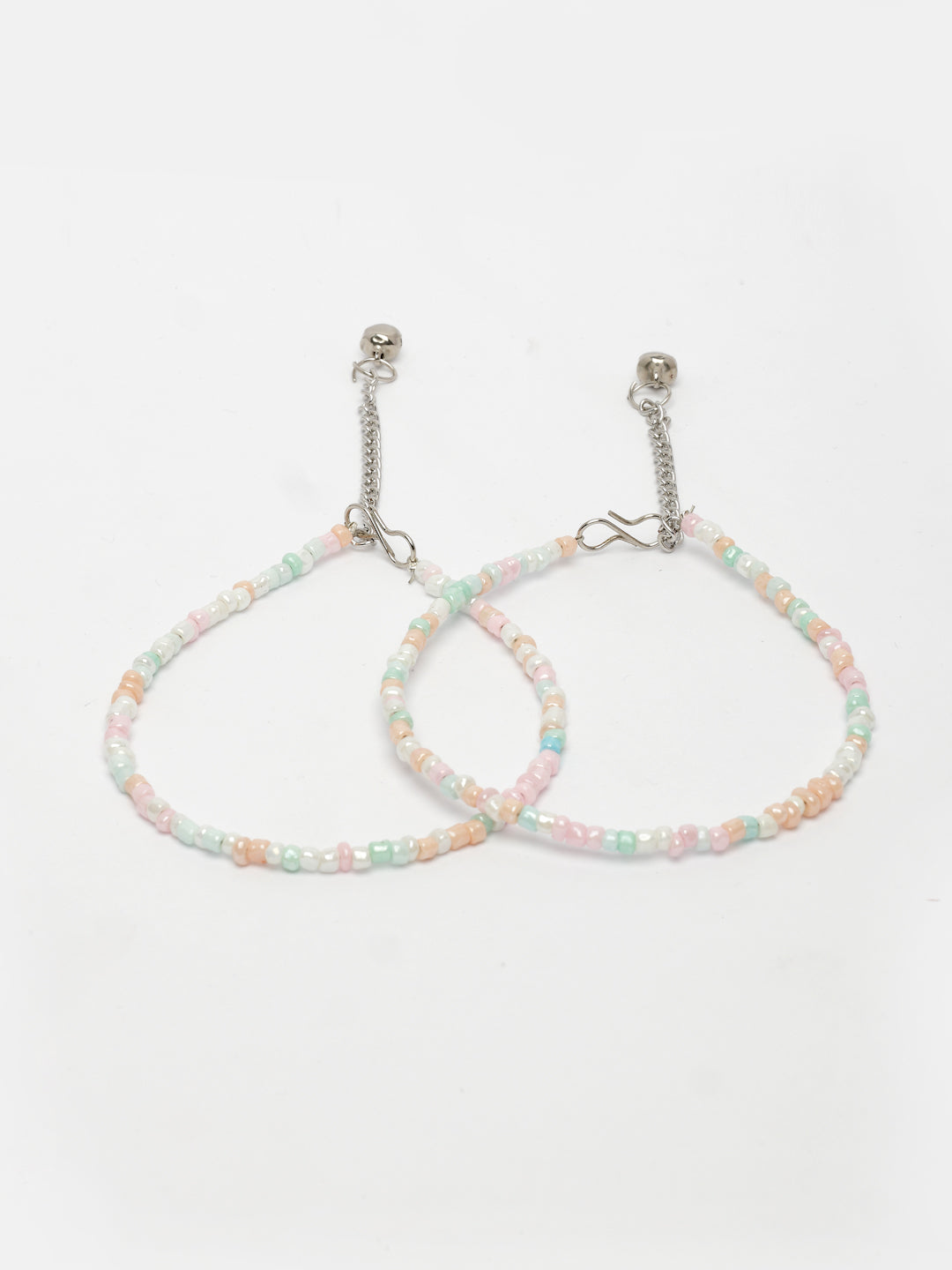 NVR Women's Multi-Coloured Artificial Beads Anklet | Grocsy
