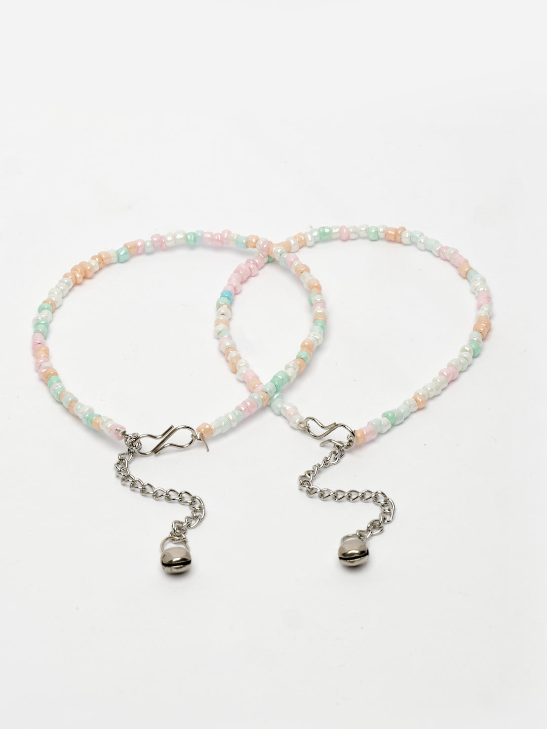 NVR Women's Multi-Coloured Artificial Beads Anklet | Grocsy