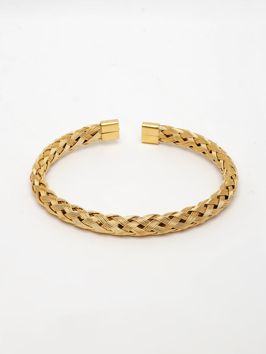 NVR Men's Gold-Polished Stainless Steel Cuff Bracelet