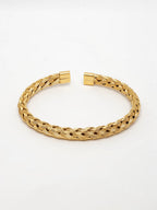 NVR Men's Gold-Polished Stainless Steel Cuff Bracelet