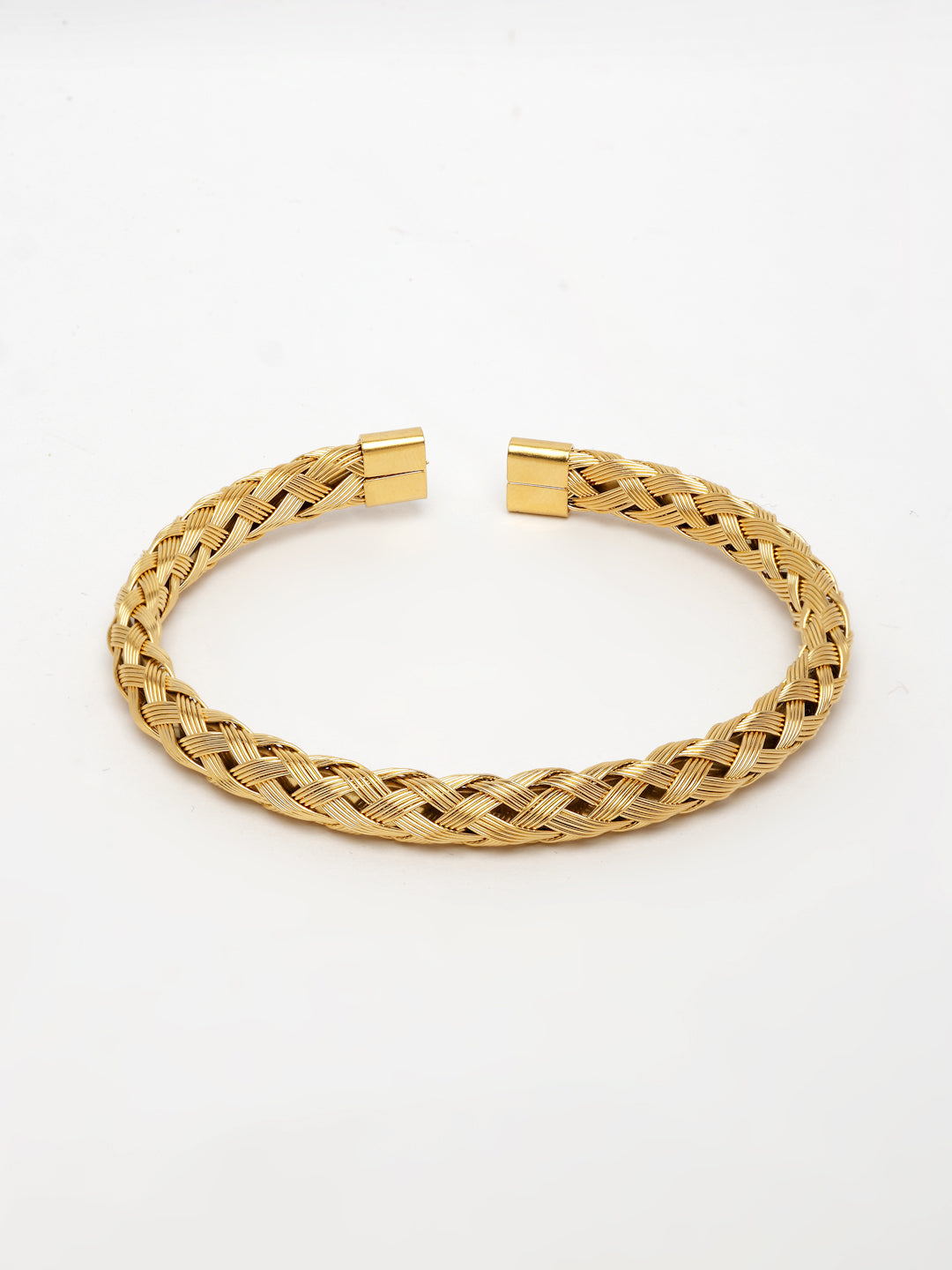 NVR Men's Gold-Polished Stainless Steel Cuff Bracelet