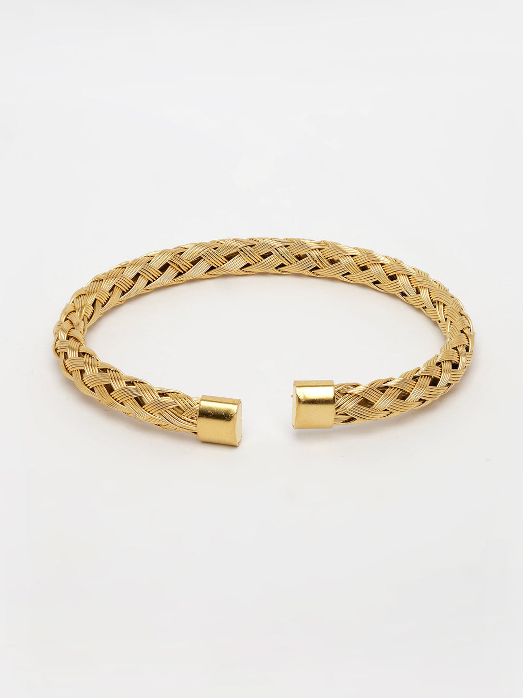 NVR Men's Gold-Polished Stainless Steel Cuff Bracelet