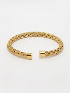NVR Men's Gold-Polished Stainless Steel Cuff Bracelet