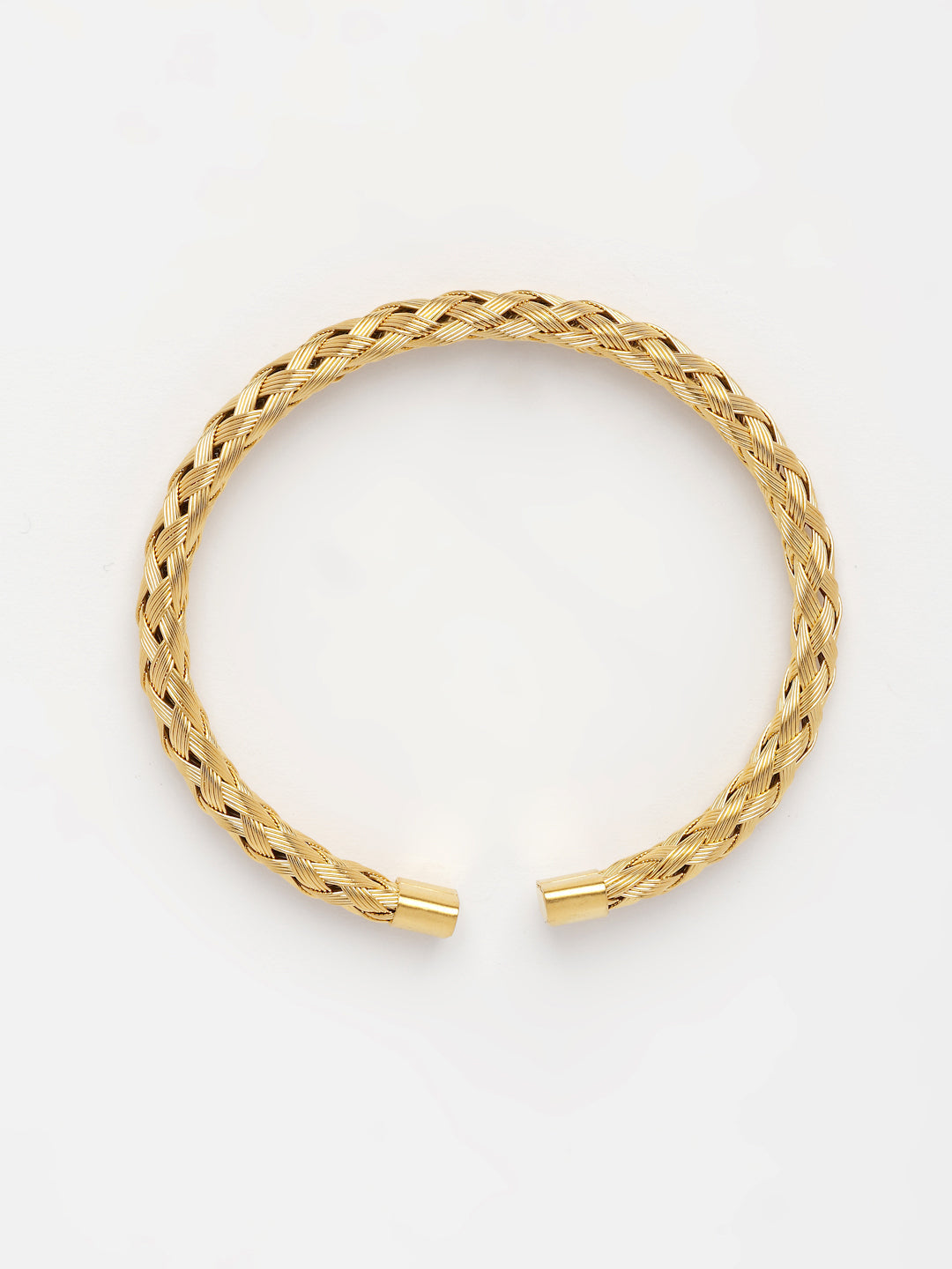 NVR Men's Gold-Polished Stainless Steel Cuff Bracelet