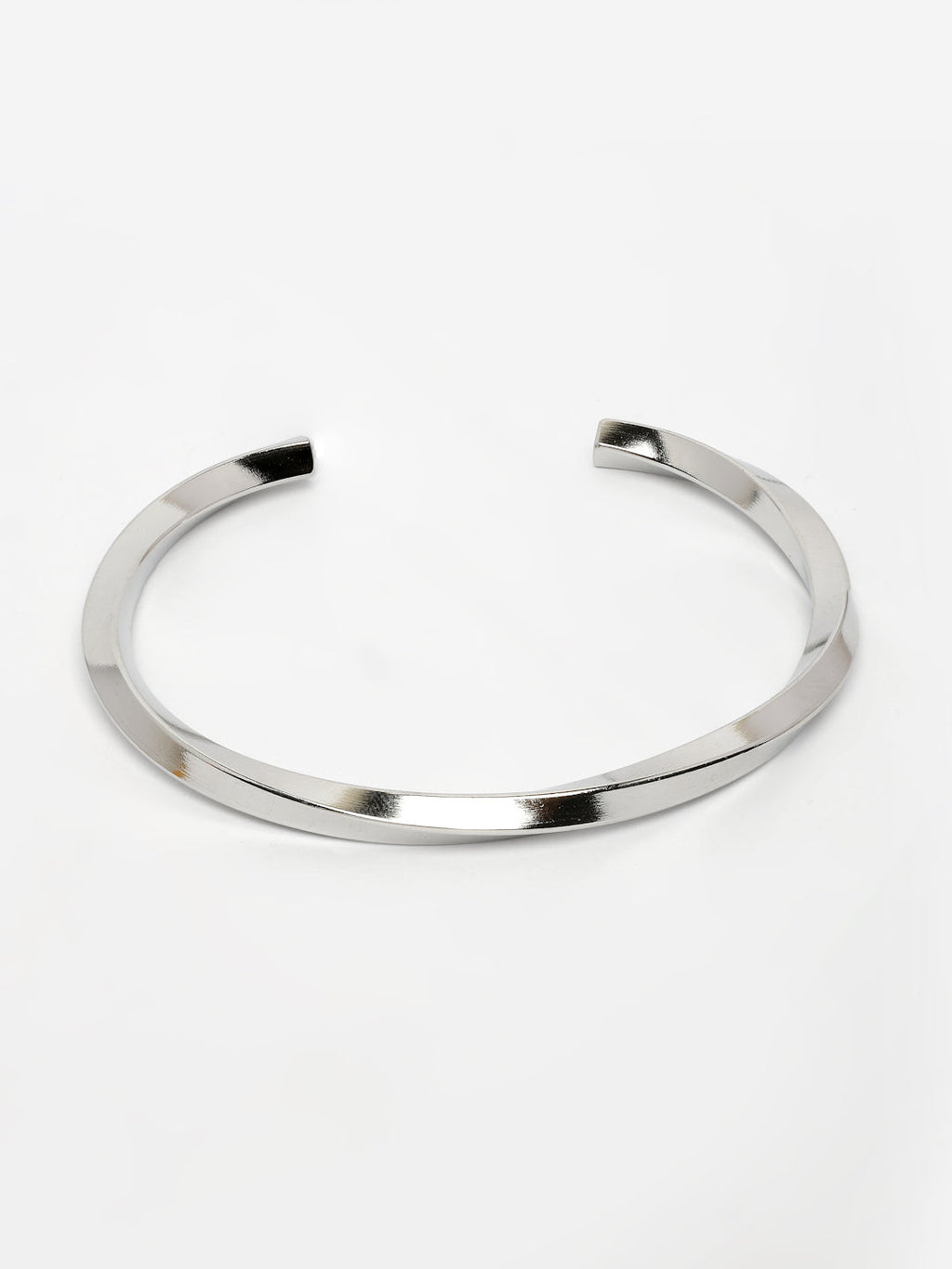 NVR Men's Silver-Plated Stainless Steel Cuff Bracelet | Grocsy