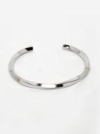 NVR Men's Silver-Plated Stainless Steel Cuff Bracelet | Grocsy