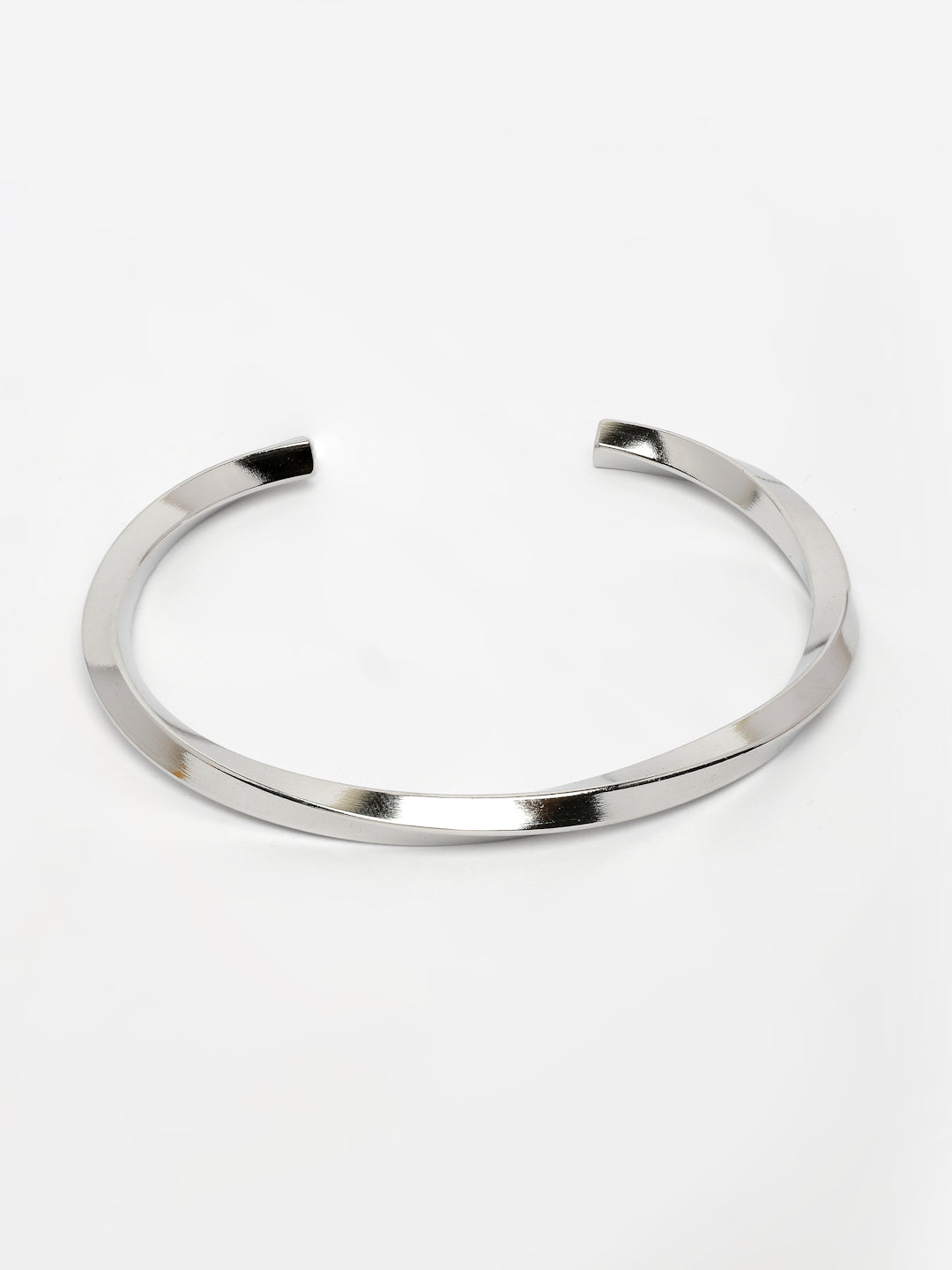 NVR Men's Silver-Plated Stainless Steel Cuff Bracelet | Grocsy