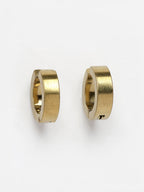 NVR Men's Gold-Polished Contemporary Hoop Earrings
