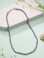 NVR Men's Silver-Plated Stainless Steel Chain | Grocsy