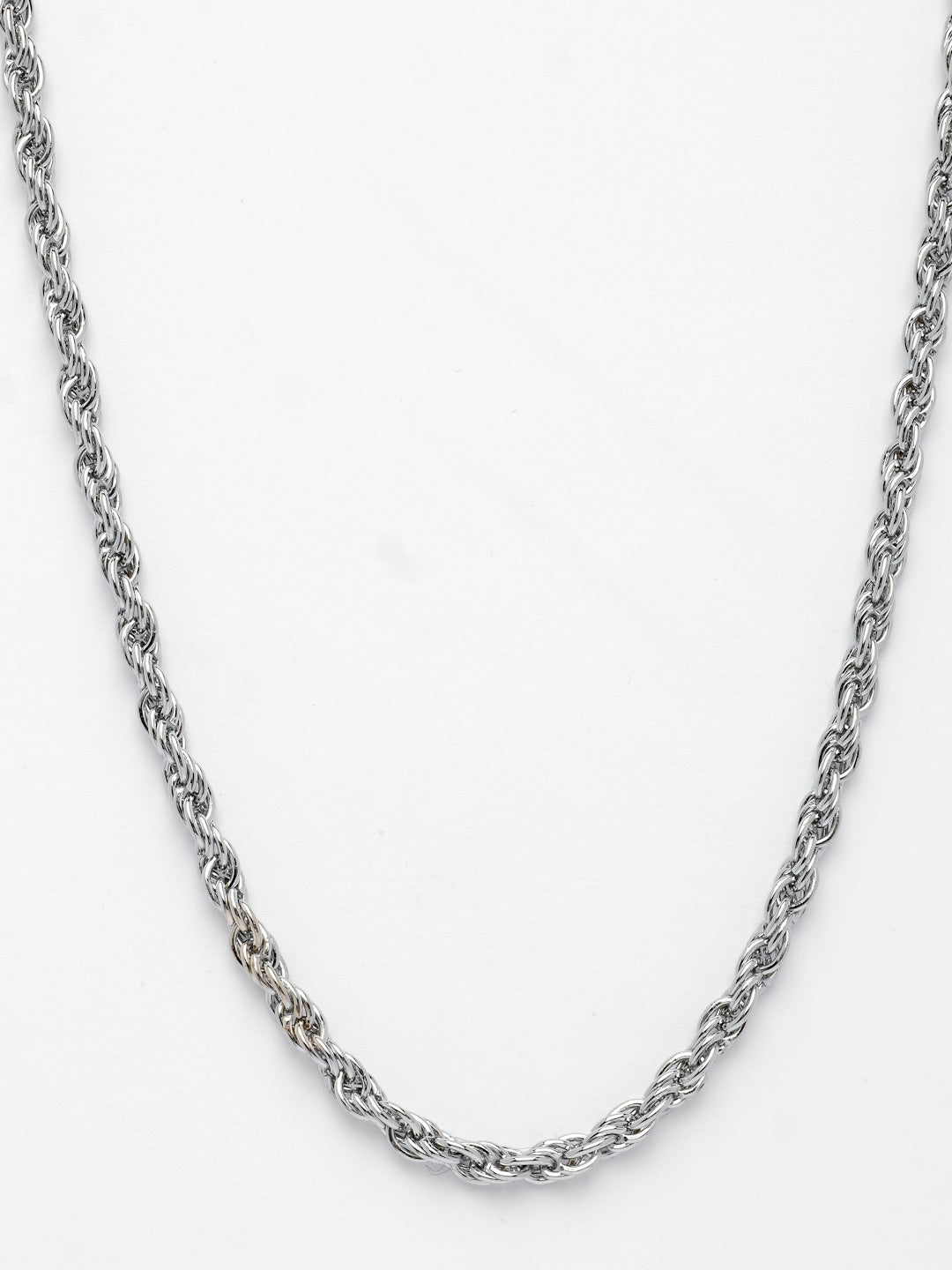 NVR Men's Silver-Plated Stainless Steel Chain | Grocsy