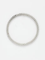 NVR Women's Set of 4 Silver-Plated Cubic Zirconia Stone Studded Bangles