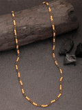 NVR Women's Gold-Polished Artificial Beads Chain | Grocsy