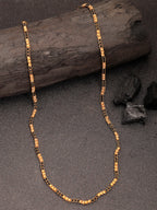 NVR Women's Gold-Polished Artificial Beads Chain | Grocsy