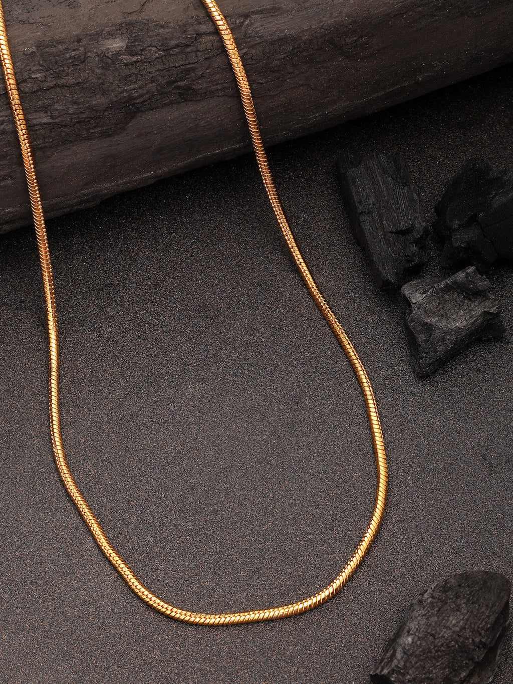 NVR Women's Gold-Polished Minimal Chain | Grocsy