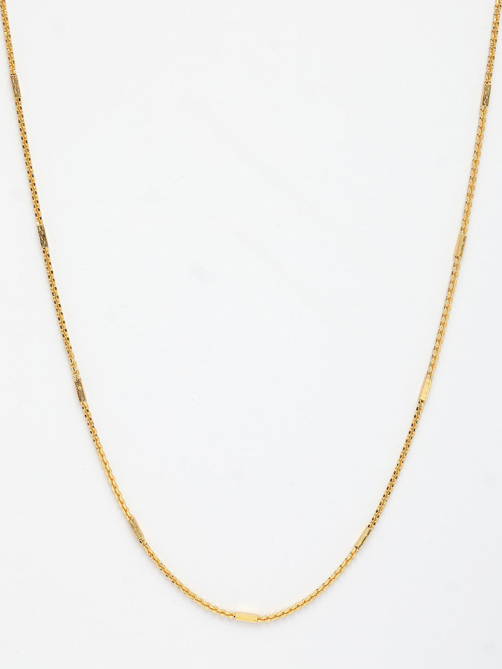 NVR Women's Gold-Polished Minimal Chain | Grocsy