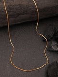 NVR Women's Gold-Polished Minimal Chain | Grocsy