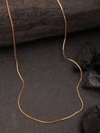 NVR Women's Gold-Polished Minimal Chain | Grocsy