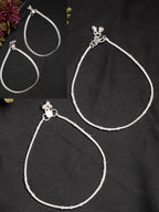 NVR Women's Pair of 2 Silver-Plated Anklets | Grocsy