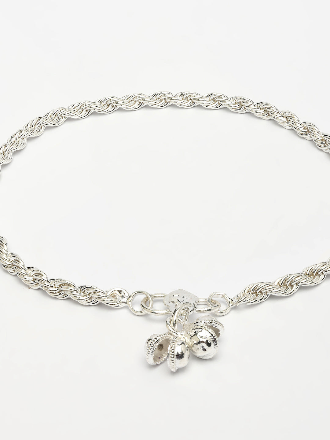 NVR Women's Pair of 2 Silver-Plated Anklets | Grocsy