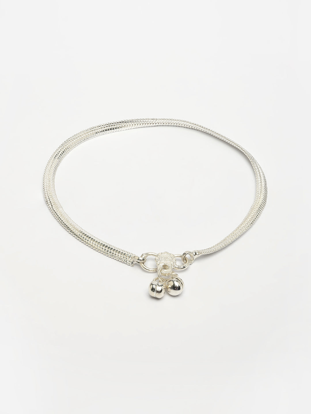 NVR Women's Pair of 2 Silver-Plated Anklets | Grocsy