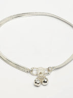 NVR Women's Pair of 2 Silver-Plated Anklets | Grocsy
