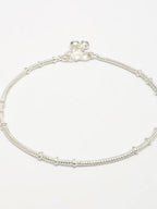NVR Women's Set of 2 Silver-Plated Anklets | Grocsy