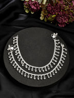 NVR Women's Set of 2 Silver-Plated Ghungroo-Beaded Anklets | Grocsy