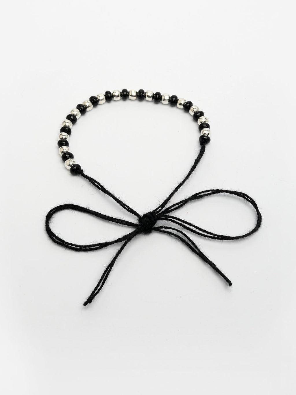 NVR Kids Set of 2 Rhodium-Plated Beaded Wraparound Nazariya Bracelet