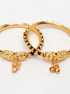 NVR Kids Set of 2 Rhodium-Plated Artificial Beads Nazariya Kada Bracelet