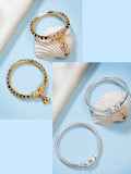 NVR Kids Pair of 2 Rhodium-Plated Artificial Beads Nazariya Kada Bracelet | Grocsy