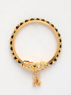 NVR Kids Pair of 2 Rhodium-Plated Artificial Beads Nazariya Kada Bracelet | Grocsy