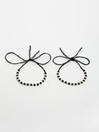 NVR Kids Pair of 2 Rhodium-Plated Artificial Beads Nazariya Link Bracelet