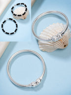 NVR Kids Pair of 2 Rhodium-Plated Artificial Beads Nazariya Kada Bracelet | Grocsy